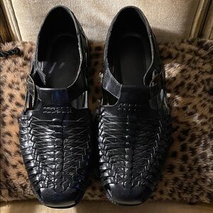 Soft Stags Men's Black Leather Shoes